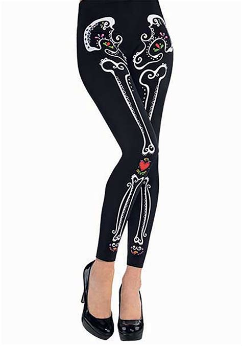 Day Of The Dead Leggings For Adults