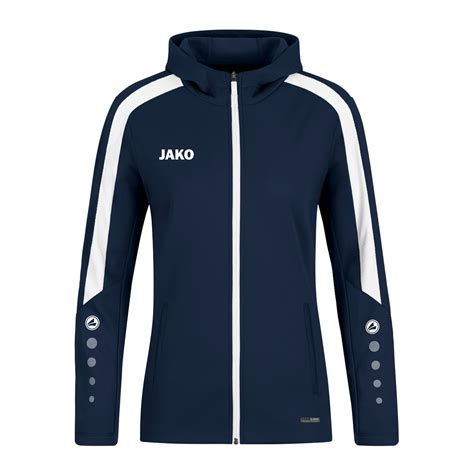 JAKO Power Kapuzenjacke Damen Blau F900 Oberbekleidung