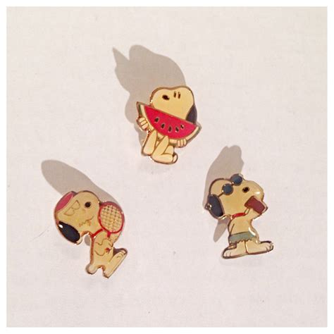 Free Shipping Six Snoopy Pins Collection Etsy