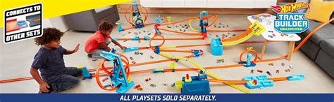 Amazon Hot Wheels Toy Car Track Set Track Builder Unlimited Stunt Crash Box Playset With
