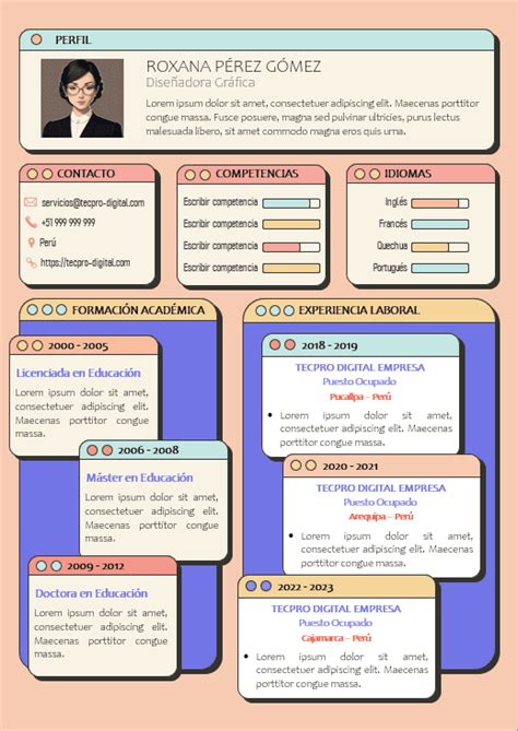 Curriculum Vitae Para Llenar E Imprimir En Word Ejemplos Tecpro Digital