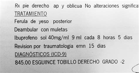 Palabras efímeras Parte médico