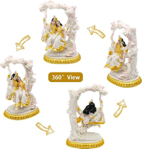 Buy Alikiki Indian God Radha Krishna Statue H Marble Look India