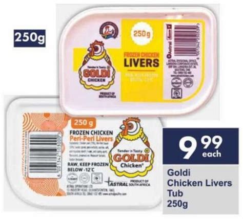 Goldi Chicken Livers Tub 250g Offer At President Hyper