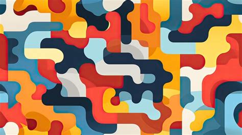 Premium Ai Image Patterns Featuring A Mix Of Interlocking Puzzle Like Shapes