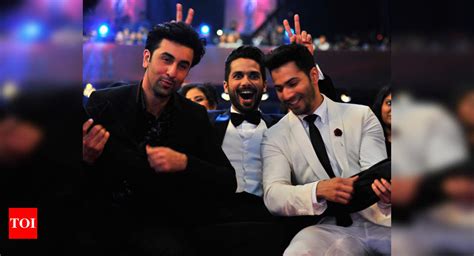 Ranbir Kapoor Shahid Kapoor And Varun Dhawan The Three Musketeers At 60th Filmfare Awards