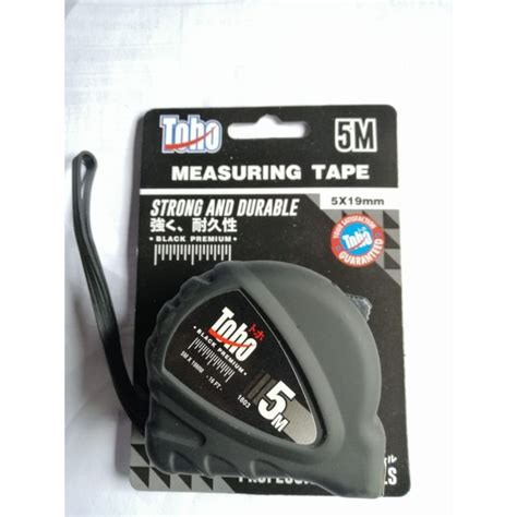 Toho Meteran Meter Measuring Tape Black Premium Toho Alat Ukur Plat