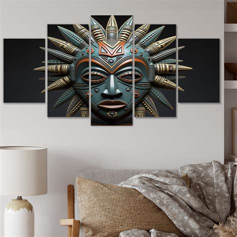 Ebern Designs African Tribal Luba Mask African Tribal Wall Art Living