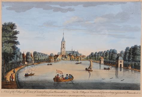 Oude Prent Loenen Aan De Vecht 18e Eeuw Originele Gravure