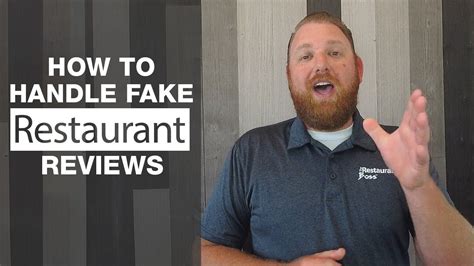 How To Handle Fake Restaurant Reviews YouTube