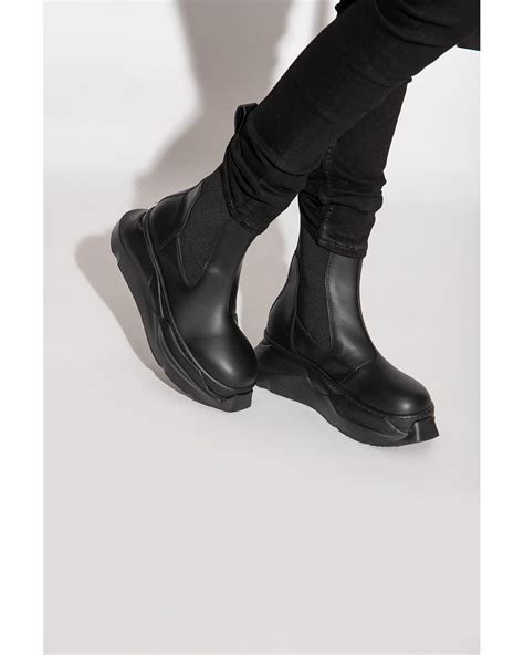 Rick Owens Beatle Abstract Chelsea Boots In Black Lyst