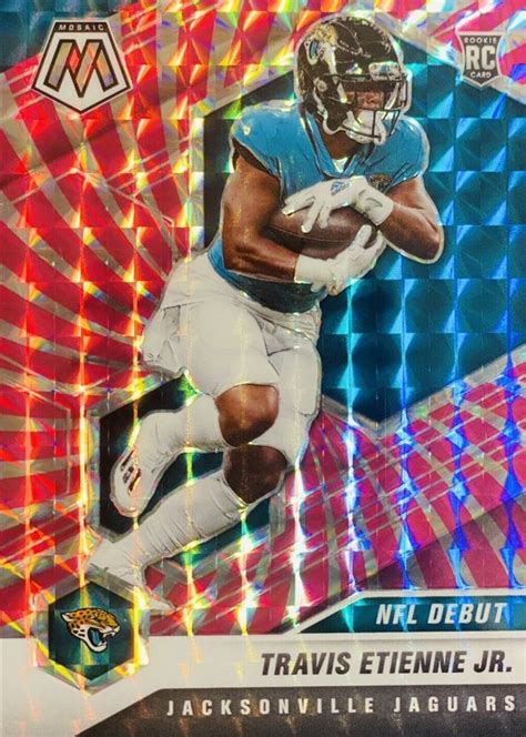 Travis Etienne Jr 2021 Mosaic NFL Debut FOTL Pink Swirl 253 Price