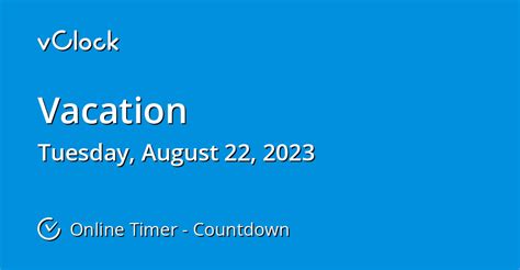 vacation  timer countdown