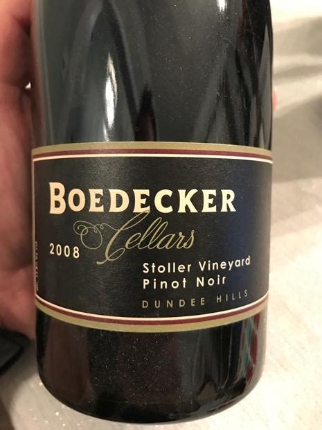 Boedecker Cellars Pinot Noir Stewart Usa Oregon Willamette