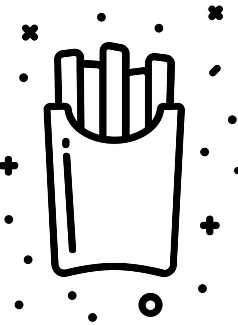 Images French Fries Coloring Page Coloring Book Coloring Page The