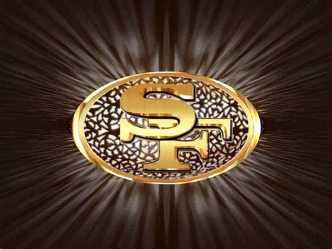 San Francisco 49ers Logo on Black and Gold Background