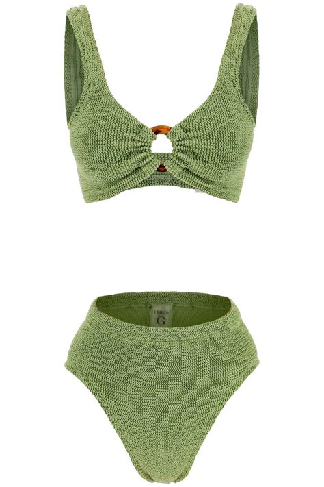 Hunza G Bikini Set Nadine In Green Lyst Canada