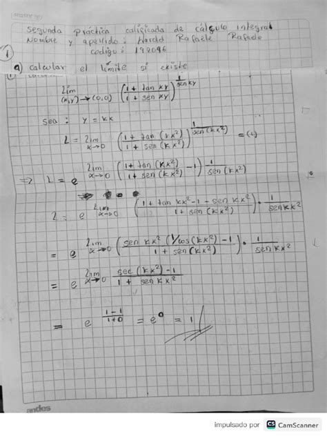 Segunda Parcial De Cálculo Integral Pdf