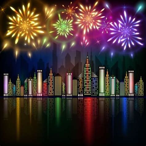 City Fireworks Wallpaper