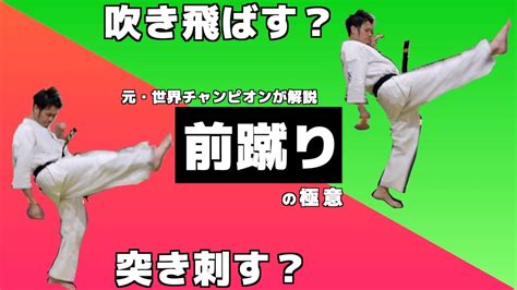 【極真空手】前蹴りの極意！吹き飛ばすのか突き刺すのかあなたはどっち？ Youtube