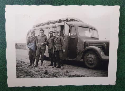 Foto Gebirgsjäger Geb Pi Btl 54 Edelweiß emblem am Bus 1941