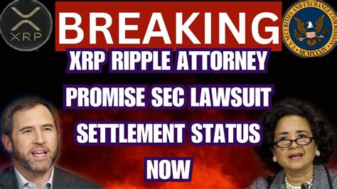 Xrp Uodatexrp Ripple Attorney Promise Sec Lawsuit Settlement Now