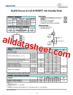 Vba G V Datasheet Pdf Vbsemi Electronics Co Ltd