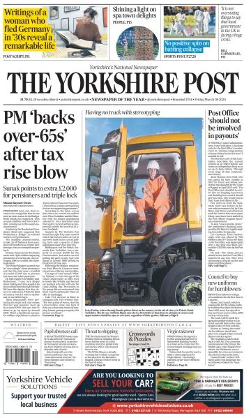 Yorkshire Post Newspaper Subscription Pressreader