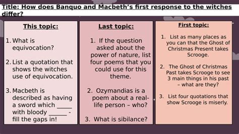 Macbeth - Act 1 Scene 3 | Teaching Resources