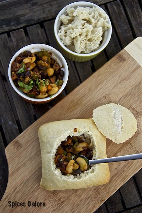 Bunny Chow Vegetarian Version With Beans