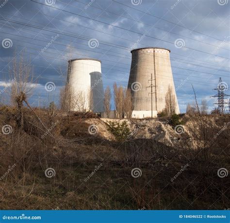 Cooling Towers Of The Cogeneration Plant Stock Photo Image Of