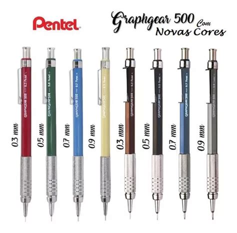 Lapiseira Profissional Pentel Graphgear Todas As Cores