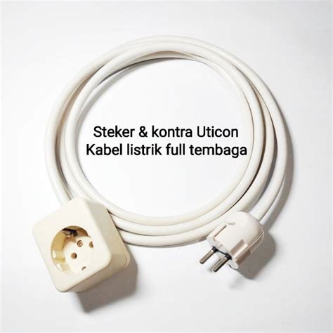 Jual Set Sambungan Kabel Listrik Extension Stop Kontak Lubang 1 Colokan Lubang Satu Shopee