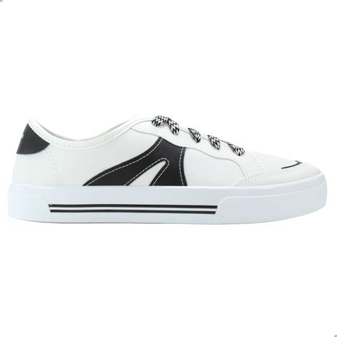 MelShoes Oficial Tênis Moleca Napa Sardenha Neo Branco Preto