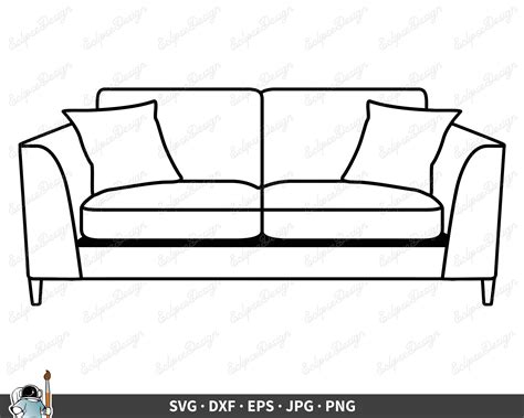 Couch Svg Sofa Clip Art Vector Couch Cricut Couch Silhouette Etsy