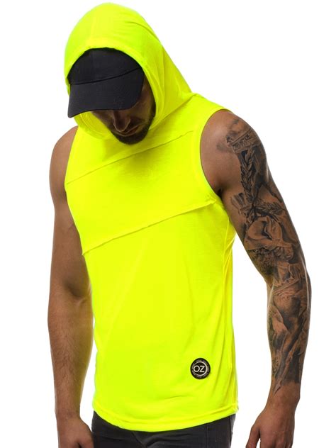 Camiseta Sin Mangas De Hombre Amarillo Ne N Ozonee O X Ozonee