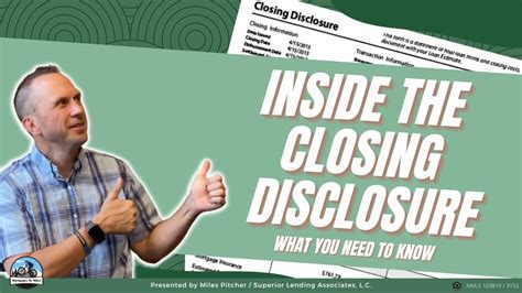 Inside The Closing Disclosure What You Need To Know Youtube