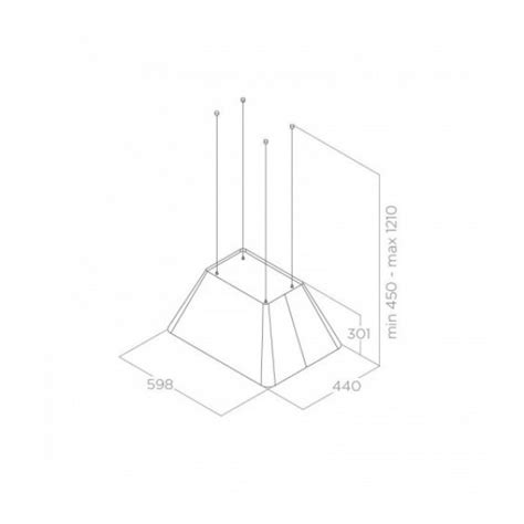 Elica Prf Ikona Light Bl F Cappa Isola Sospesa Cm