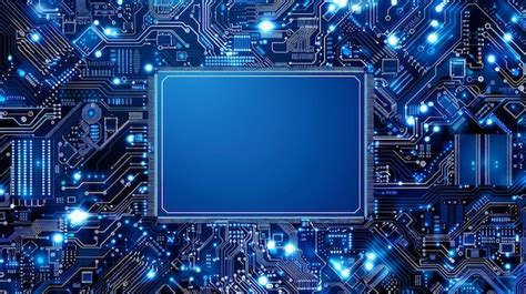 Premium Photo Computer Circuit Board On Blue Background