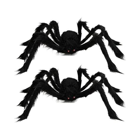 2pcs Realistic Hairy Giant Spider Real Large Fake Spiders For Halloween