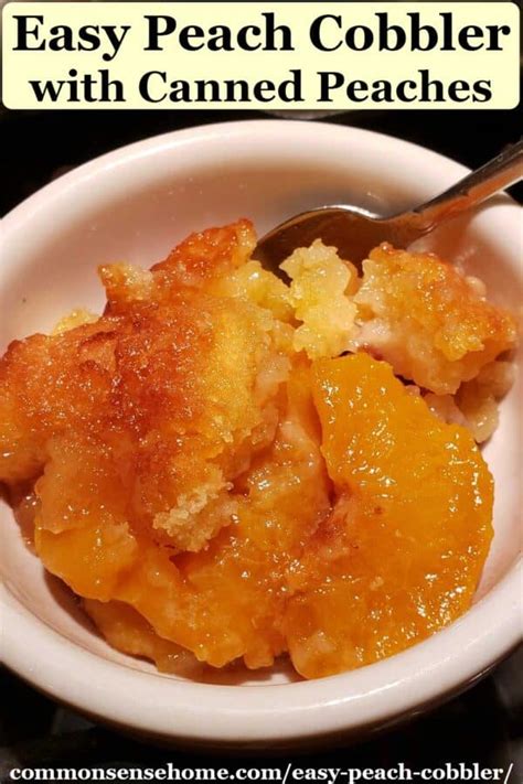 Easy Peach Cobbler Recipe With Canned Peaches