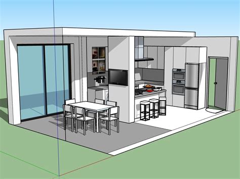 Como Disenar Una Cocina En Sketchup Diseño De Casa