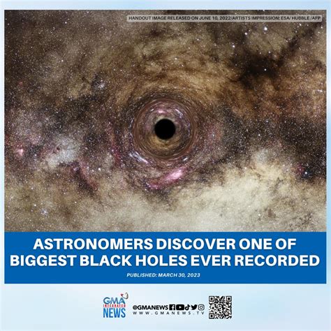 GMA Integrated News On Twitter One Of The Largest Black Holes Ever