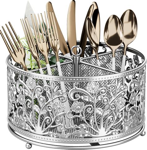 Pandawood Acacia Wood Silverware Caddy Outdoor Utensil