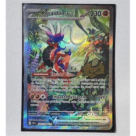 Carta Pokemon Koraidon Ex 247 198 EV01 Shopee Brasil