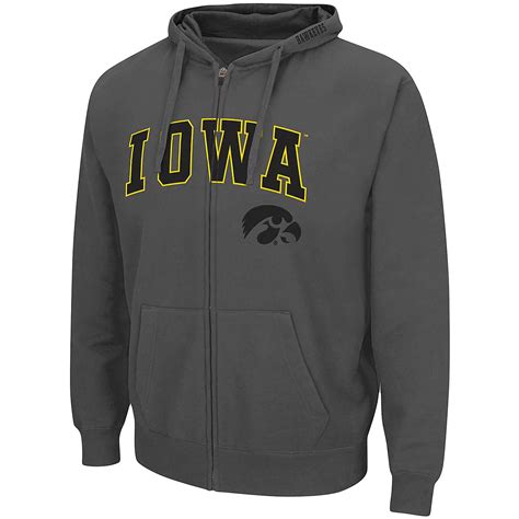 Colosseum Iowa Hawkeyes Arch Logo 30 Full Zip Hoodie Academy