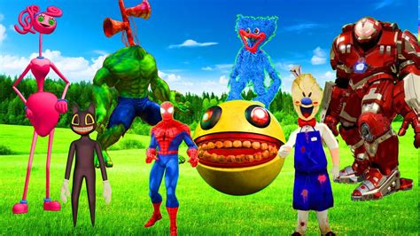 Mommy Long Legs Siren Head Cube Cartoon Cat Huggy Wuggy Hulk Spider Man