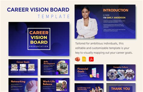 Career Vision Board Template in PDF, PowerPoint, Google Slides ...