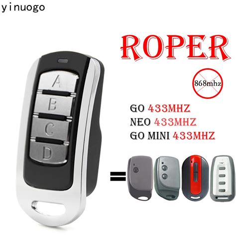 ROPER GO MINI Remote Control Garage Door Command 433 92mhz Rolling Code