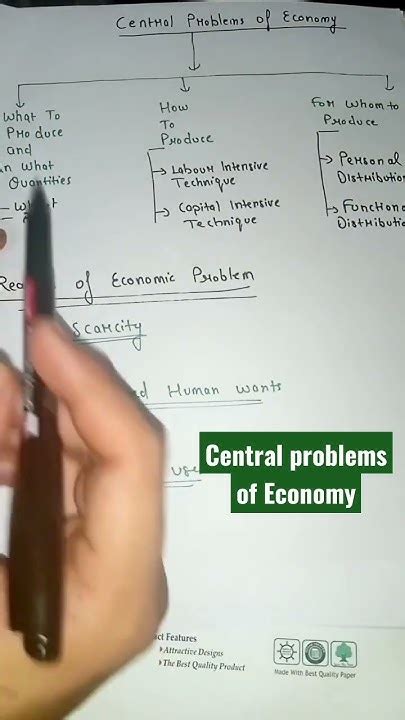 Central Problems Of An Economy Class 11 Reasons For Economic Problem